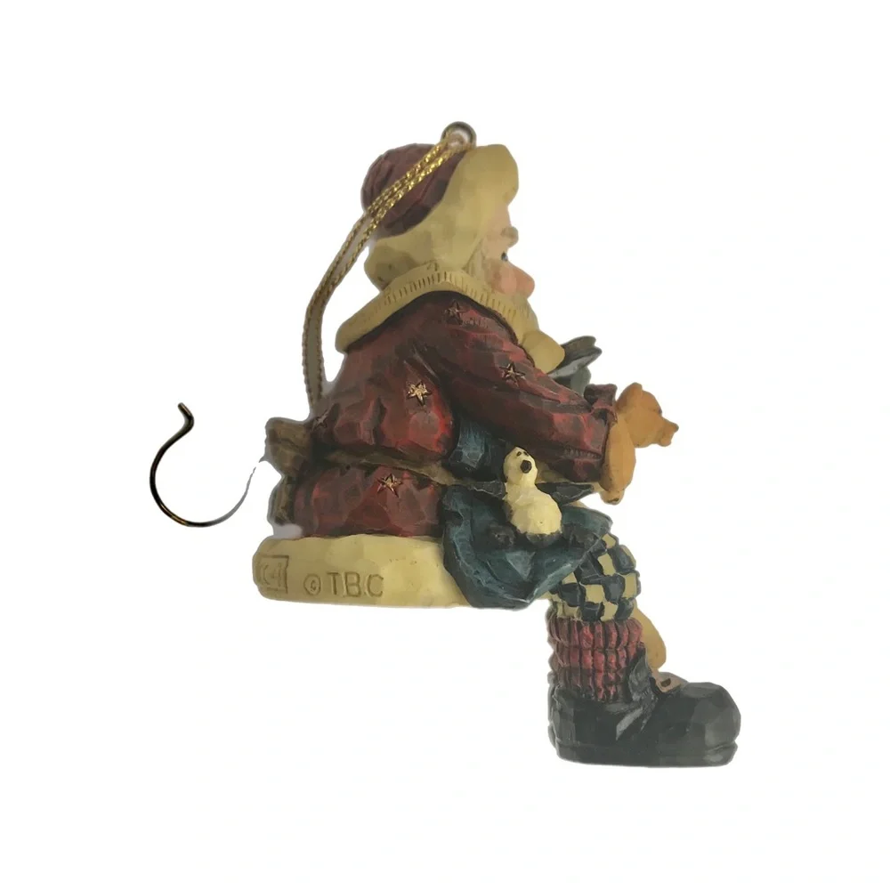 Boyds Collection Shelf Sitting Santa Figurine Handmade Christmas Ornament‎ w/Box